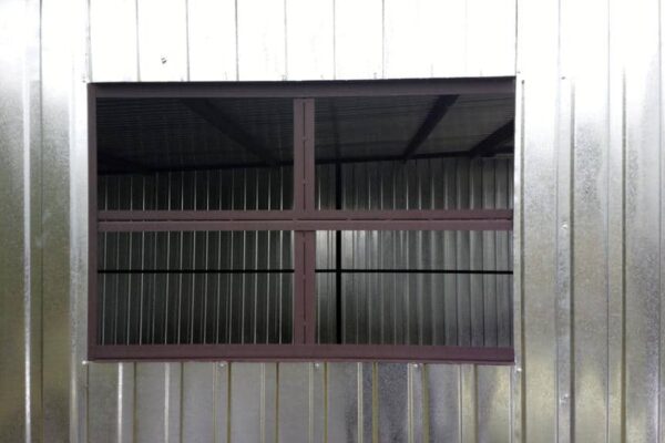 Plechová garáž 4x5 m -stříbrná