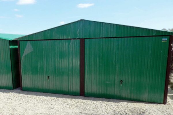 Plechová garáž 6×5 - zelená