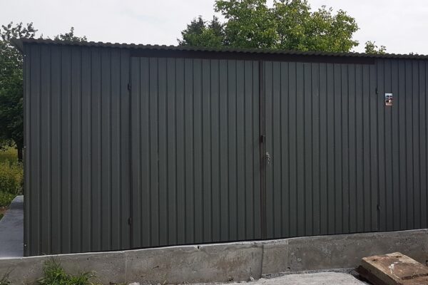 Plechová garáž 5x4m - grafit