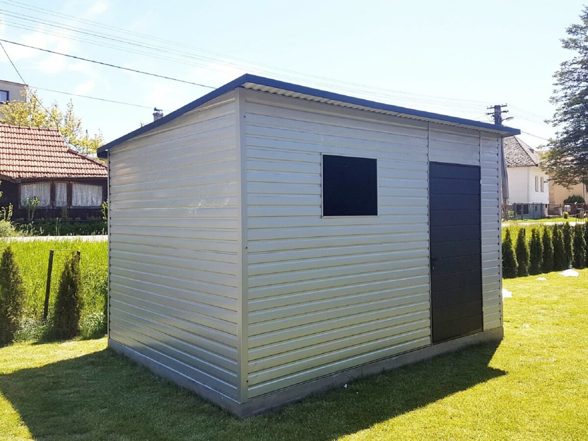 Zahradní domek 4×3m - stříbrný